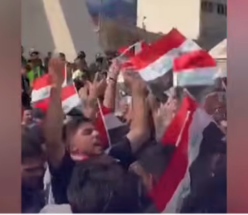  هزاران تظاهر کننده در بغداد خواهان اخراج رژیم ایران از عراق شدند